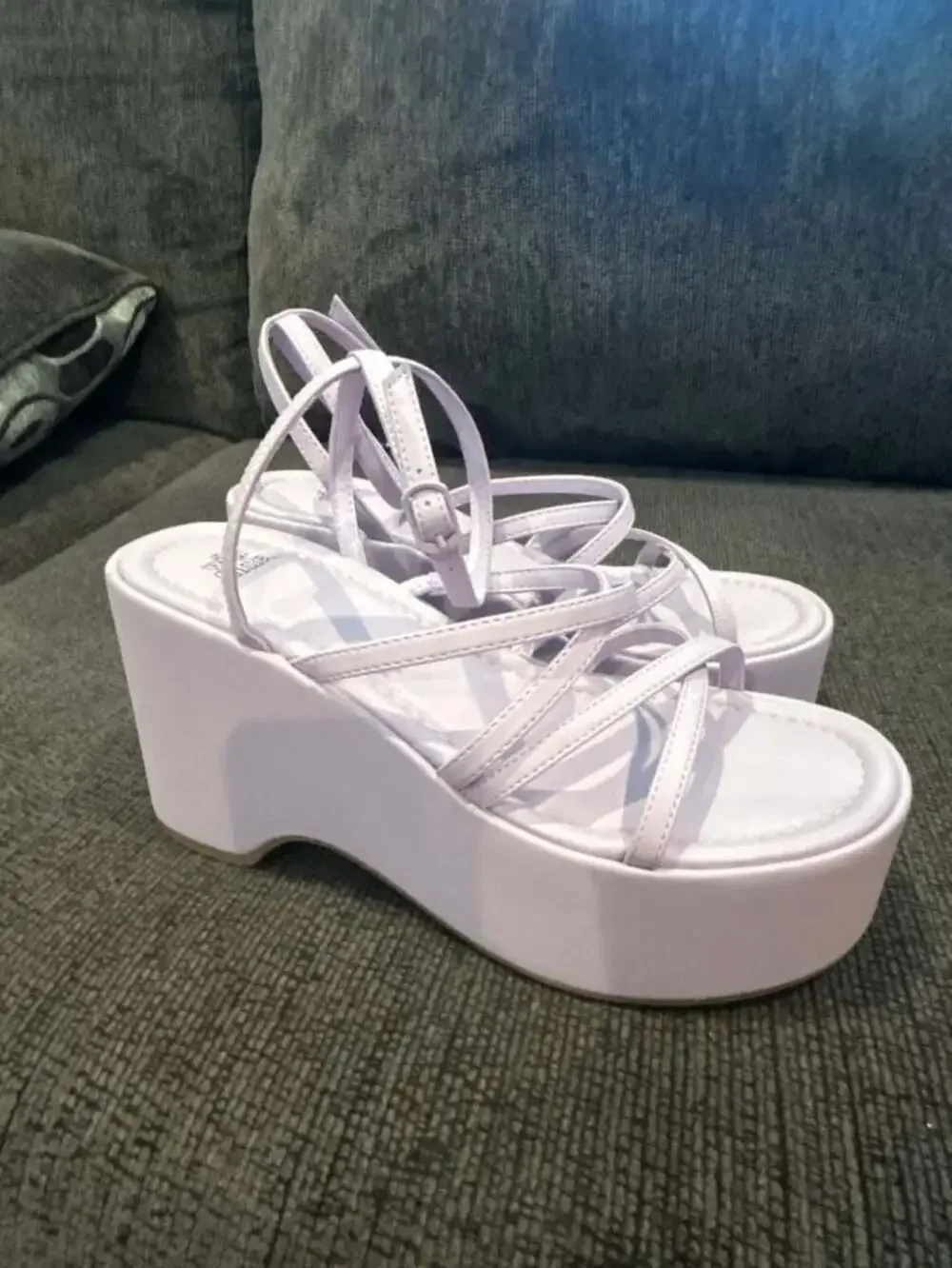 Wild Fable Lavender Strappy Platform Wedge Sandals